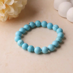 Turquoise Firoza Round Beads Bracelet